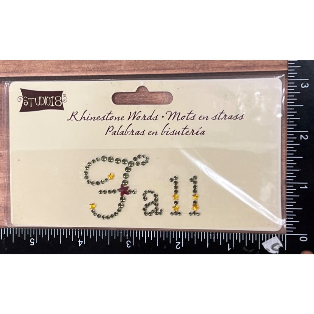Studio 18 Autumn Days Rhinestone Words Sticker Fall Embellishment - Picture 2 of 3